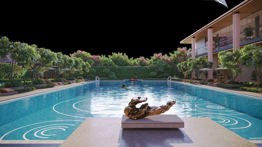 Pool inspired by Japanese Zen